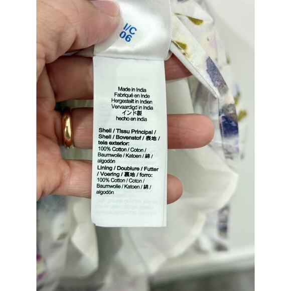 NWT Flora Obscura X J.Crew Side-Cutout A-Line Dress Kaleidoscope Floral Womens 8 - Picture 7 of 7